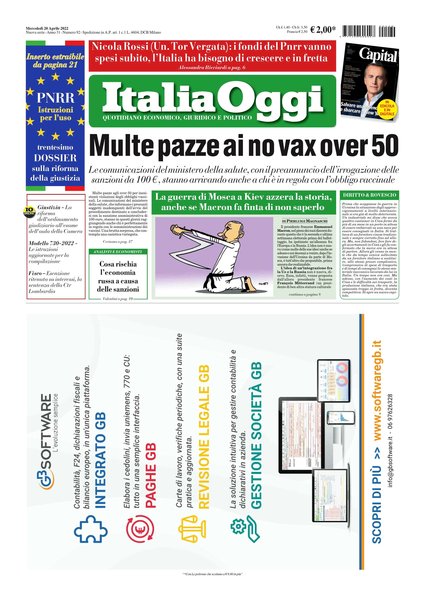 Italia oggi : quotidiano di economia finanza e politica